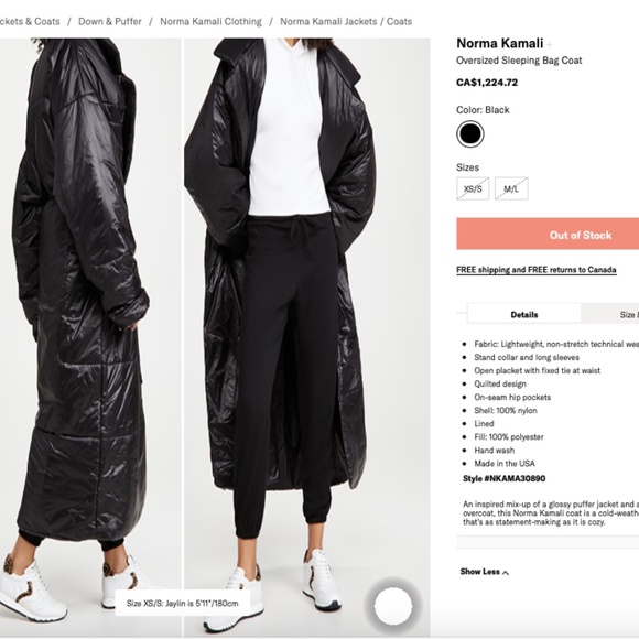 Norma Kamali Sleeping Bag Coat - Picture 2 of 5